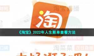 《淘宝》2022年人生账单查看方法