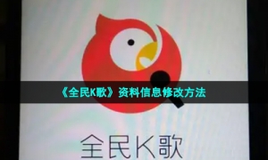 《全民K歌》资料信息修改方法