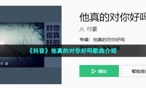 《抖音》他真的对你好吗歌曲介绍