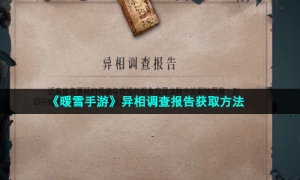 《暖雪手游》异相调查报告获取方法