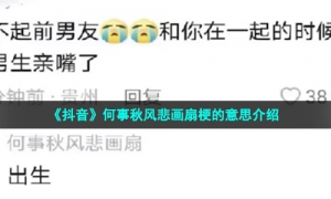 《抖音》何事秋风悲画扇梗的意思介绍