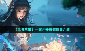《王者荣耀》一键开播按钮位置介绍