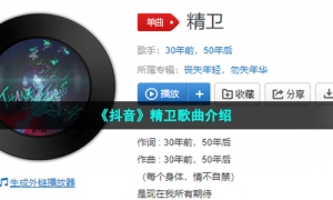 《抖音》精卫歌曲介绍