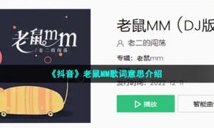 《抖音》老鼠MM歌词意思介绍