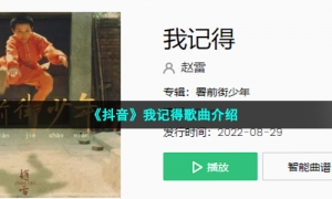 《抖音》我记得歌曲介绍