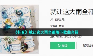 《抖音》就让这大雨全都落下歌曲介绍