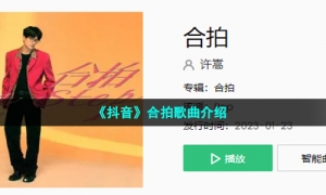 《抖音》合拍歌曲介绍