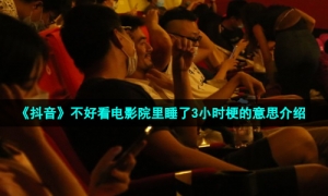 《抖音》不好看电影院里睡了3小时梗的意思介绍