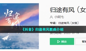 《抖音》归途有风歌曲介绍