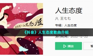 《抖音》人生态度歌曲介绍