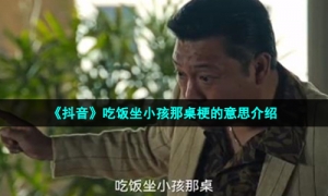 《抖音》吃饭坐小孩那桌梗的意思介绍