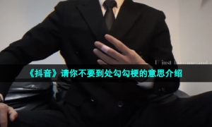 《抖音》请你不要到处勾勾梗的意思介绍