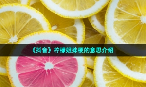 《抖音》柠檬姐妹梗的意思介绍