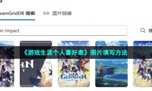 《游戏生涯个人喜好表》图片填写方法