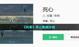 《抖音》死心歌曲介绍