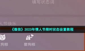 《微信》2023年情人节限时状态设置教程