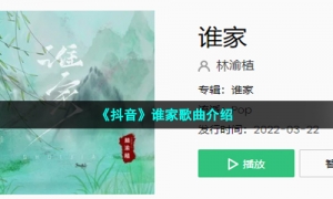 《抖音》谁家歌曲介绍