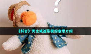 《抖音》男生减速带梗的意思介绍