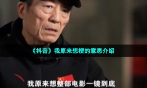 《抖音》我原来想梗的意思介绍