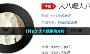 《抖音》大八嘎歌曲介绍