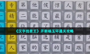 《汉字找茬王》开朗杨玉环通关攻略