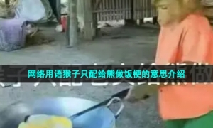 网络用语猴子只配给熊做饭梗的意思介绍