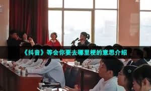 《抖音》等会你要去哪里梗的意思介绍