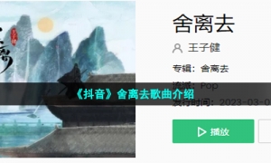 《抖音》舍离去歌曲介绍