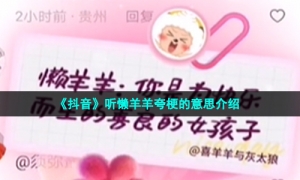 《抖音》听懒羊羊夸梗的意思介绍