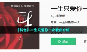 《抖音》一生只爱你一次歌曲介绍