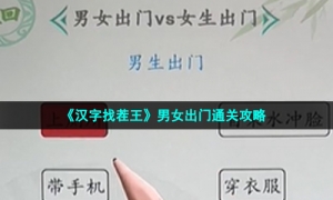 《汉字找茬王》男女出门通关攻略