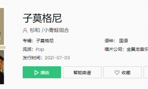 《抖音》子莫格尼歌曲介绍