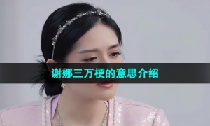 《抖音》谢娜三万梗的意思介绍