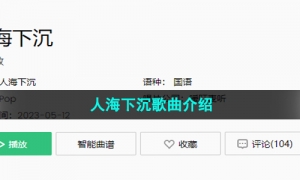 《抖音》人海下沉歌曲介绍