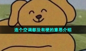 《抖音》连个空调都没有梗的意思介绍