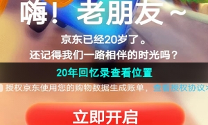 《京东》20年回忆录查看位置