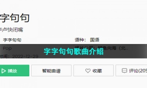 《抖音》字字句句歌曲介绍