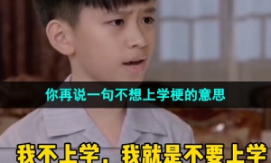 《抖音》你再说一句不想上学梗的意思介绍