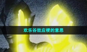 《抖音》欢乐谷效应梗的意思介绍