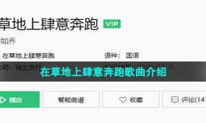 《抖音》在草地上肆意奔跑歌曲介绍