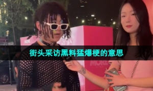 《抖音》街头采访黑料猛爆梗的意思介绍