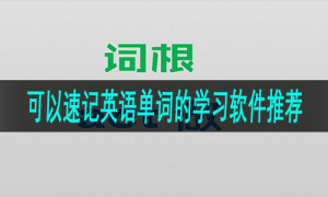 可以速记英语单词的学习软件推荐