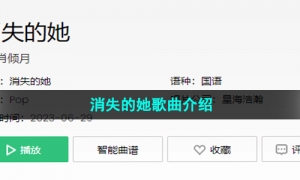 《抖音》消失的她歌曲介绍