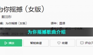 《抖音》为你摇撼歌曲介绍