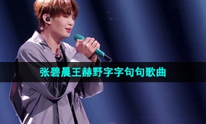 《抖音》张碧晨王赫野字字句句歌曲介绍