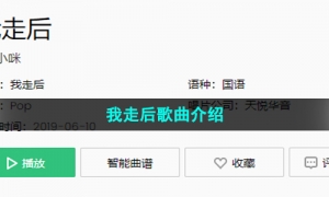 《抖音》我走后歌曲介绍