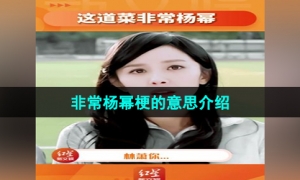 《抖音》非常杨幂梗的意思介绍