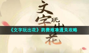 《文字玩出花》药费难凑通关攻略