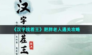 《汉字找茬王》肥胖老人通关攻略