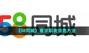 《58同城》看求职者信息方法